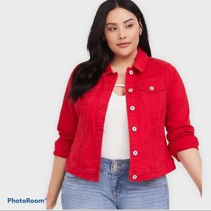 Torrid Cherry Red Jean Jacket